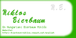 miklos bierbaum business card